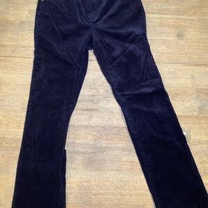 LRL Lauren Jeans Co Corduroy Jeans Pants Classic Straight sz 8 Navy Blue 30x30